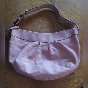 COACH SOHO Pleated Hobo Pink Leather Large Shopper Shoulder Bag Purse F13731l